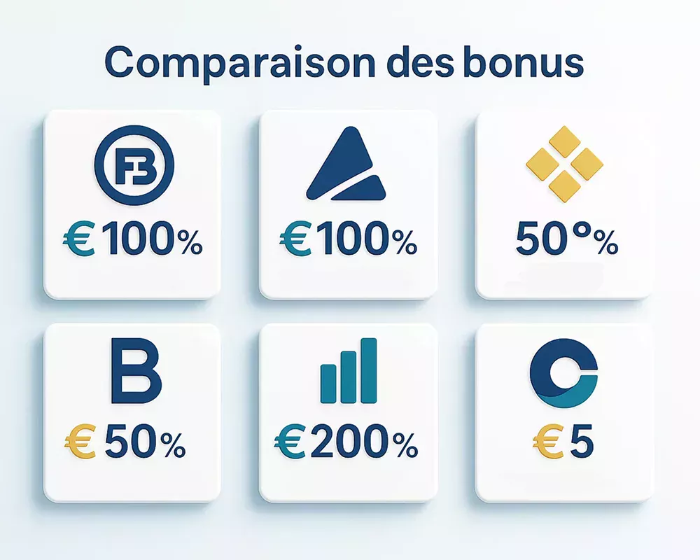 Comparaison des bonus offerts par les bookmakers français